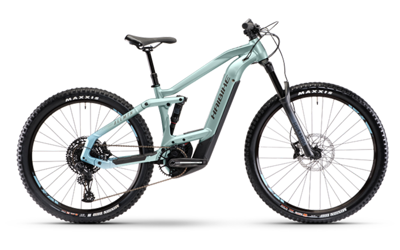 Haibike AllMtn 3 625Wh gloss metal honey/cyan