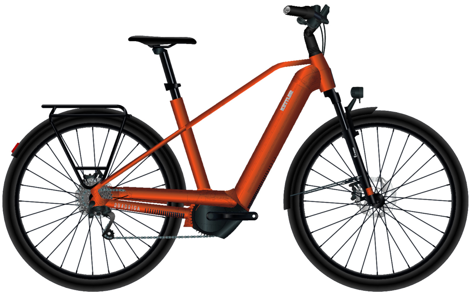 Kettler Alu Rad QUADRIGA TOWN & COUNTRY P10 625Wh sport orange shiny / black shiny