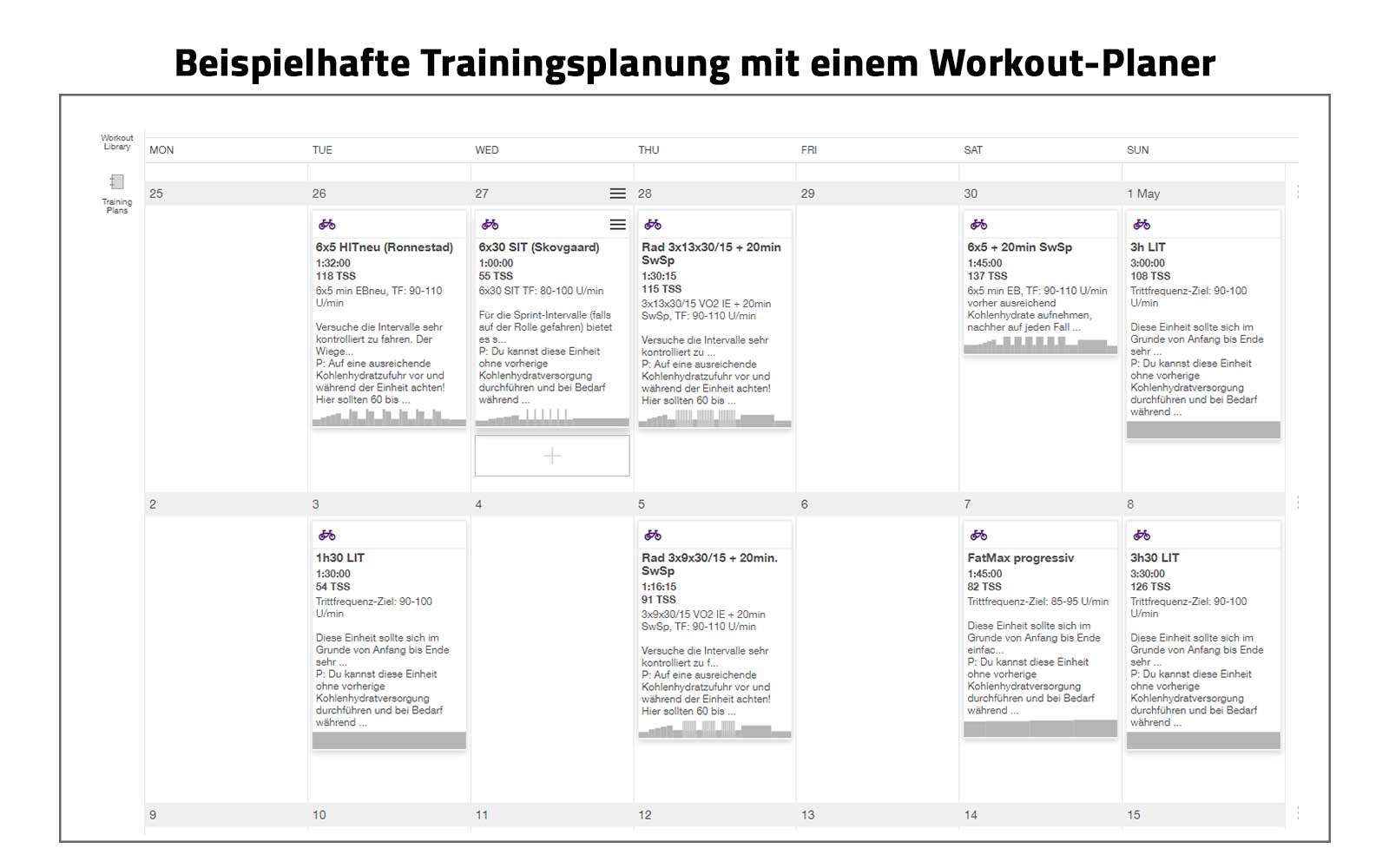 Beispiel Trainingsplaner