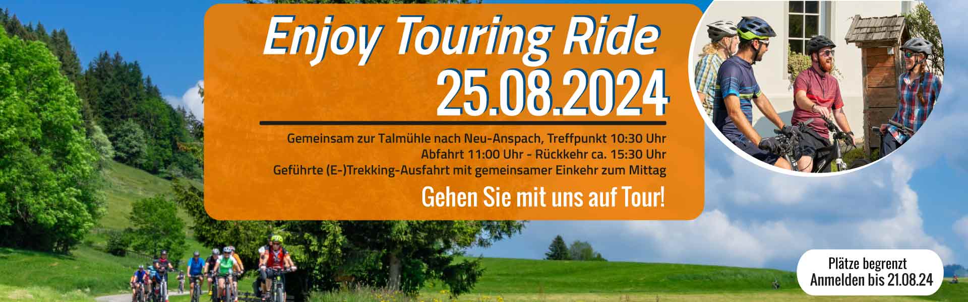 DENFELD Enjoy Touring Ride 25.08.24 - Gemeinsame E-Trekking-Ausfahrt